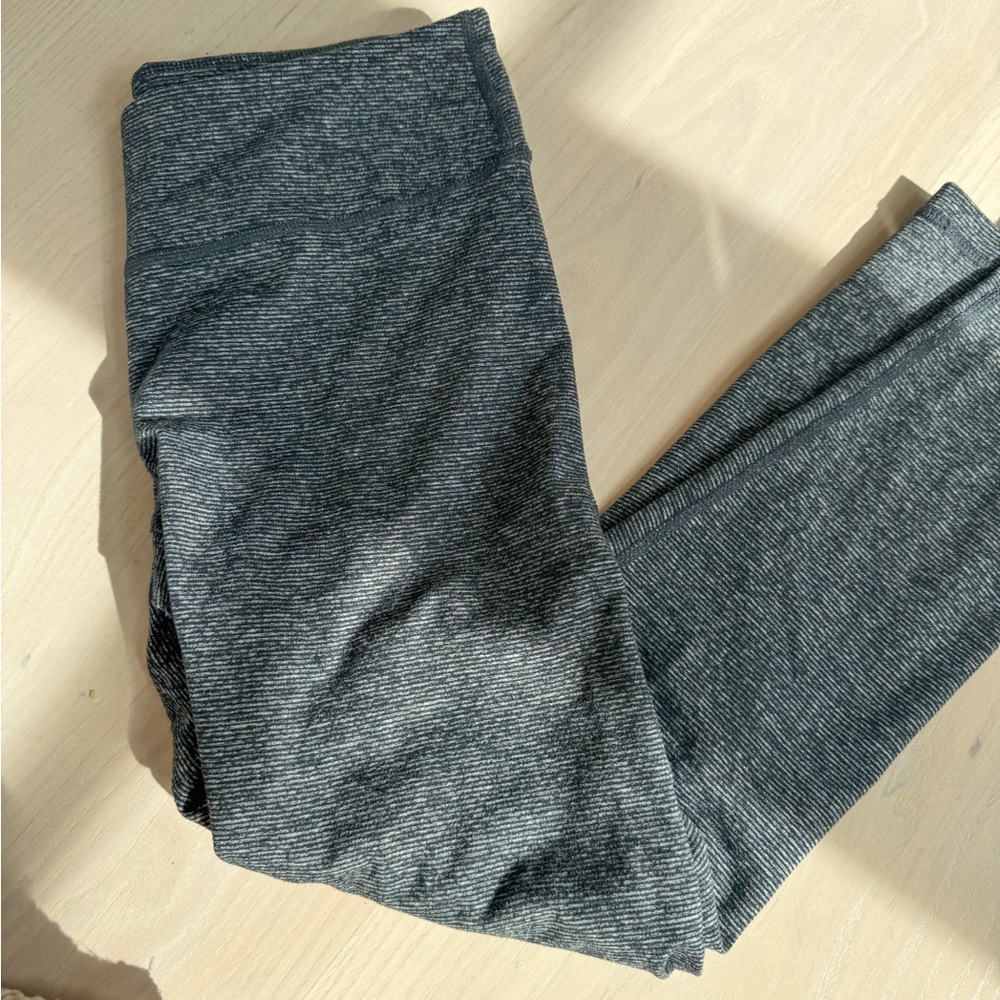 Zella Gray Striped Leggings